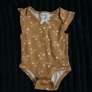 Nicole Miller Golden Floral Bodysuit